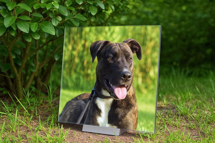 Huisdierfoto op plexibond